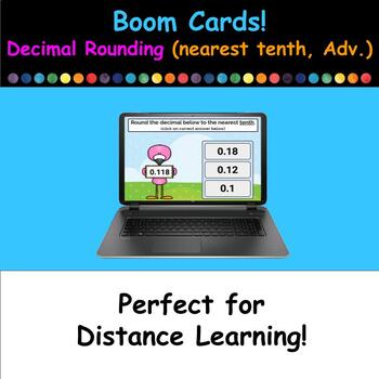 Preview of Boom Cards - Decimal Rounding (nearest tenth, advanced) - 30 Card Set