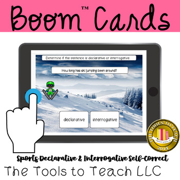 Preview of Boom™ Cards Sports Declarative and Interrogative Sentences 2 Self-Correct