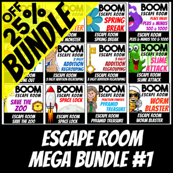 Preview of Boom Cards | Digital Escape Room Mega Bundle 1 | Distance Learning