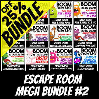Preview of Boom Cards | Digital Escape Room Mega Bundle 2 | Distance Learning