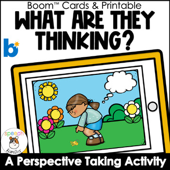 Preview of Boom Cards Digital & Printable Perspective Taking Scenes What Are They Thinking?