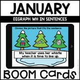 Boom Cards™ |  Digraph WH in Sentences | January Themed Fi