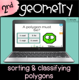 Boom Cards™ Distance Learning |  2nd Math Sorting Polygons