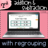 Boom Cards™ Distance Learning |  2nd Math With Regrouping 