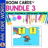 Boom Cards™️ Distance Learning: AAC Core Word Bundle 3