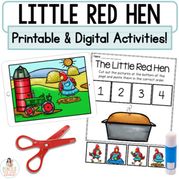 Preview of The Little Red Hen Boom Cards™ | Digital & Printable Fairy Tale Activities