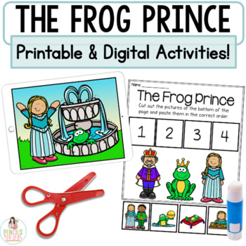 Preview of The Frog Prince Boom Cards™ | Digital & Printable Fairy Tale Retell Activities