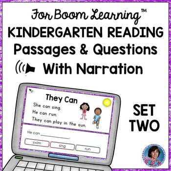 Preview of Boom Cards Distance Learning Kindergarten Guided Reading Level C {Set Two}