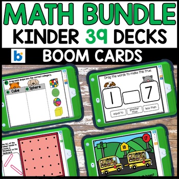 Preview of Counting Decomposing Numbers Boom Cards Games Kindergarten Math Review Digital