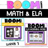 Boom Cards™ ELA and Math Daily Warmups Week 3 | 2nd Grade 