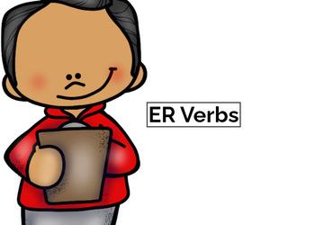 Preview of Boom Cards:  ER Verbs present tense