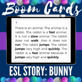 Boom Cards | ESL Short Story: Bunny | Reading Comprehensio