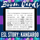 Boom Cards | ESL Short Story: Kangaroo | Reading Comprehen
