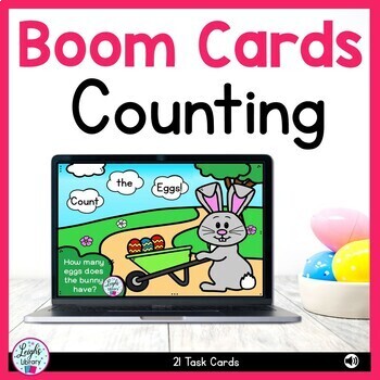 Preview of Boom Cards™ Easter Counting to 20 Freebie