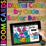 Boom Cards™ Easter Digital Color by Code April Math Fact F