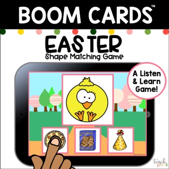 Preview of Boom Cards: Easter Shape Matching Game