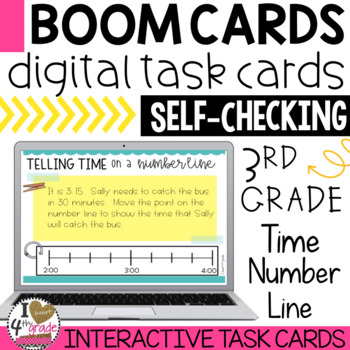 Preview of Boom Cards Elapsed Time using a Number Line