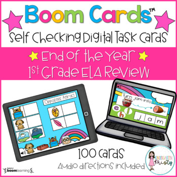 Preview of Boom Cards™  End of the Year 1st Grade ELA Review