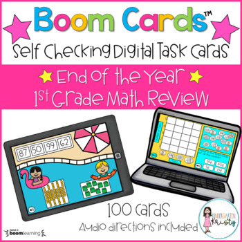 Preview of Boom Cards™  End of the Year 1st Grade Math Review
