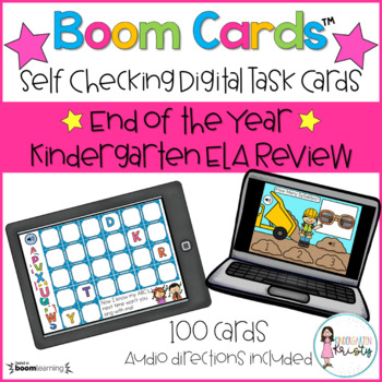 Preview of Boom Cards™  End of the Year Kindergarten ELA Review