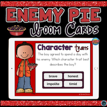 Preview of Boom Cards Enemy Pie Character Traits, Physical Traits and Feelings