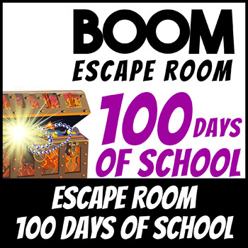 Preview of Boom Cards | Escape Room: 100th Day of School | Distance Learning