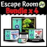 Boom Cards | Escape Room x4 Bundle Math Mystery | Distance Learning
