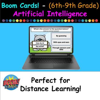 Preview of Boom Cards - Exploring AI Basics (for 6th-9th Graders) - Interactive 30 Card Set