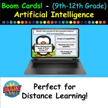 Preview of Boom Cards - Exploring AI Basics (for 9th-12th Grade) - Interactive 30 Card Set