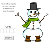 Boom Cards Exponents Crack the Code Snowman