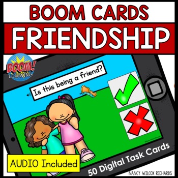 Preview of Boom Cards FRIENDSHIP ACTIVITIES Social Skills Distance Learning SEL