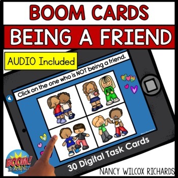 Preview of Boom Cards FRIENDSHIP ACTIVITY for Social Emotional Learning Distance Learning