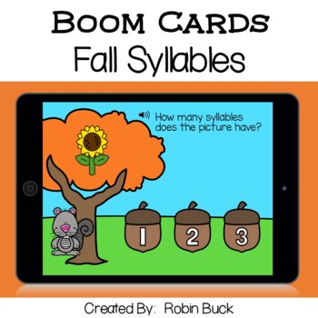 Preview of Boom Cards- Fall Syllables