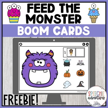 Preview of Feed the Monster Boom Cards Freebie
