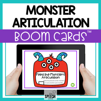 Preview of Boom Cards Feed the Monsters Articulation Speech
