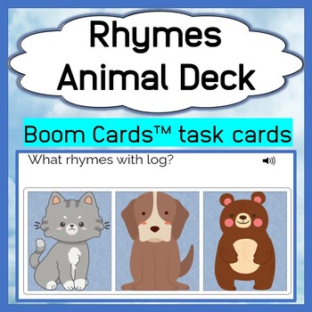 Boom Cards Find The Rhyme Level 2 Animal Deck By Head In The Clouds