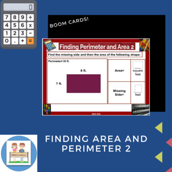 Preview of Boom Cards- Finding Area and Perimeter 2