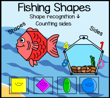 Preview of Boom Cards | Fishing shapes | 2D Shapes