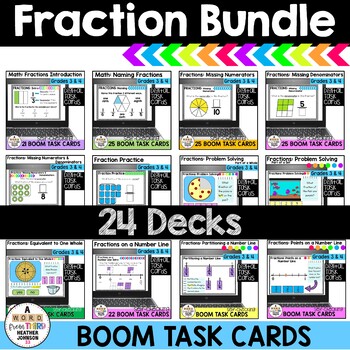 Preview of Boom Cards Fractions Bundle