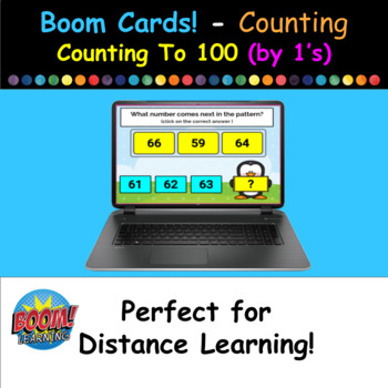 Preview of Boom Cards (Free) - Counting To 100  (by 1's)