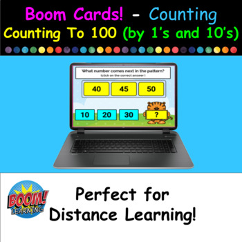 Preview of Boom Cards (Free) - Counting To 100 (by 1's and 10's)