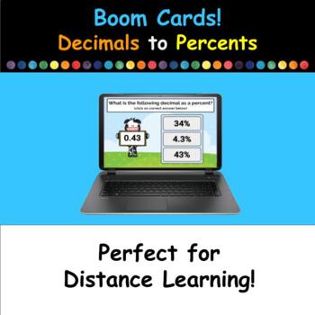 Preview of Boom Cards (Free) - Decimals to Percents