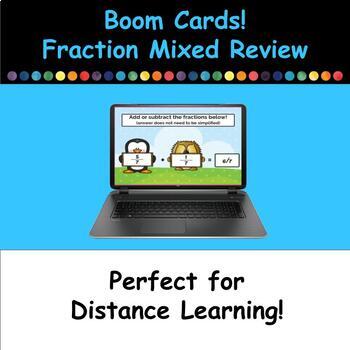 Preview of Boom Cards (Free) - Fraction Mixed Review
