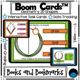 Boom Cards Geometry 2D Shapes Books and Bookmarks