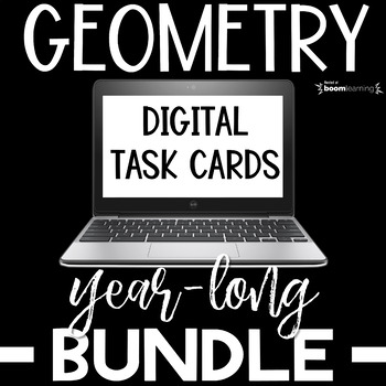 Preview of Boom Cards™ Geometry Full Year Bundle DISTANCE LEARNING