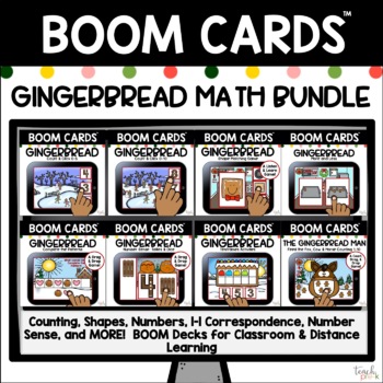 Preview of Boom Cards: Gingerbread Math BUNDLE!