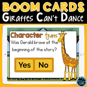 Preview of Boom Cards Giraffes Can't Dance Character Traits
