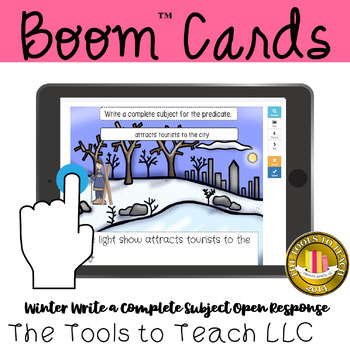 Preview of Boom™ Cards Winter Write Complete Subject Digital Resource