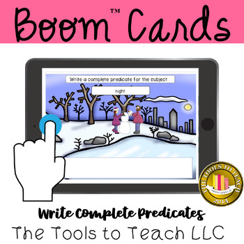 Preview of Boom™ Cards Write Complete Predicates Digital Resource