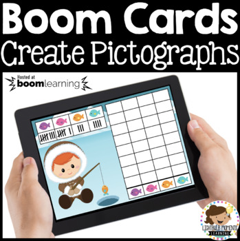Preview of Boom Cards™ Graphing Creating Pictographs